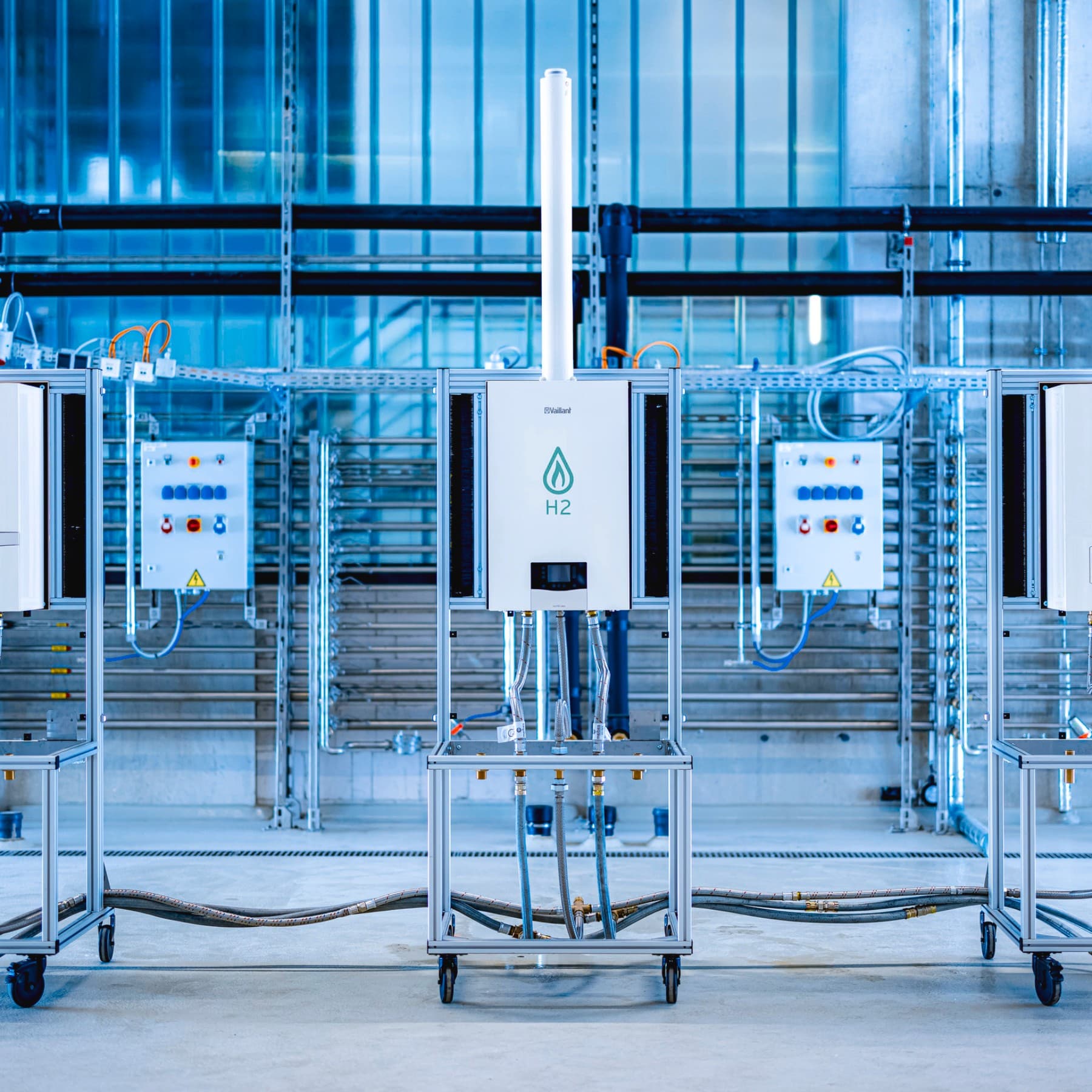 Vaillantov vodikov bojler v testnem centru