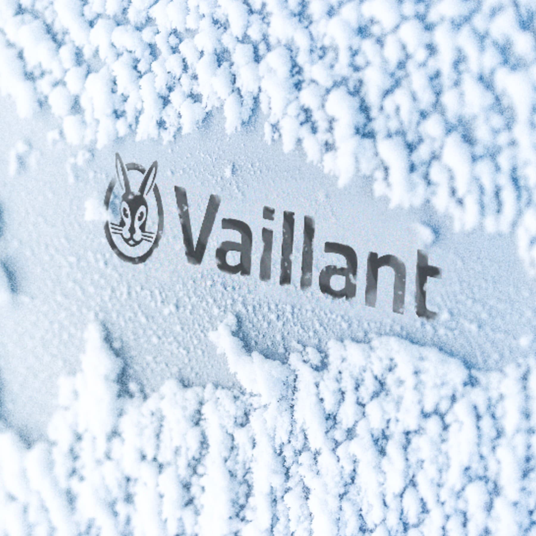 Vaillantov logotip na snežni toplotni črpalki