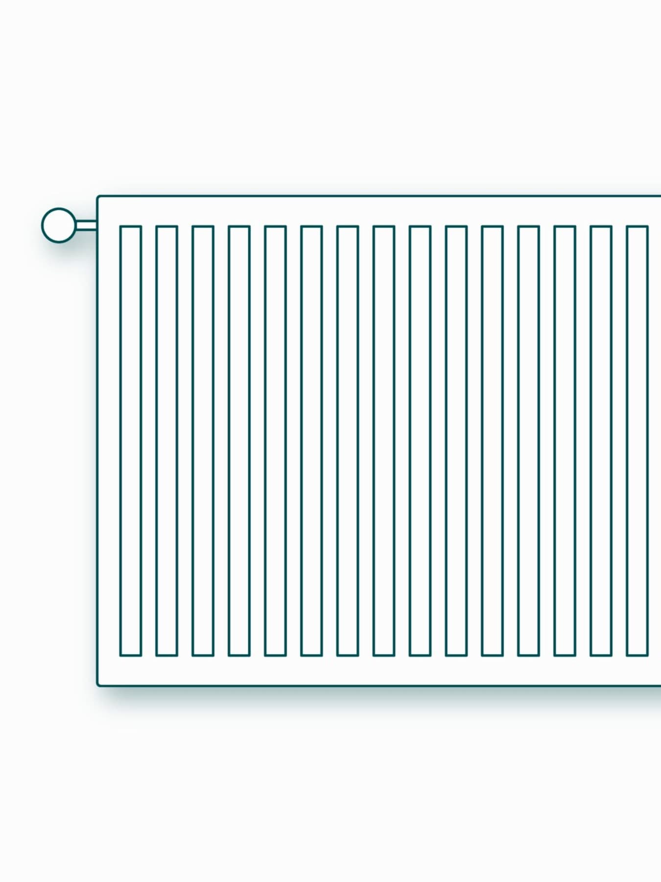 Skica ploščatega kompaktnega radiatorja